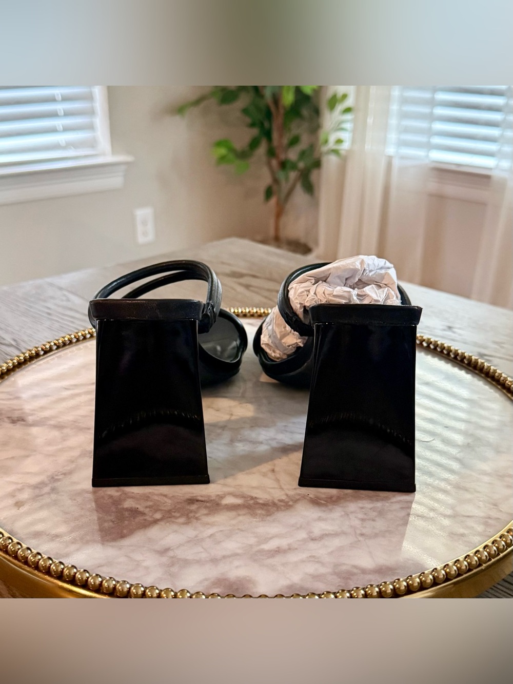 Abound Austin Black Strappy Sculpted Block Heel Sandals | Sz. 6 (NWOB) - Picture 6 of 7